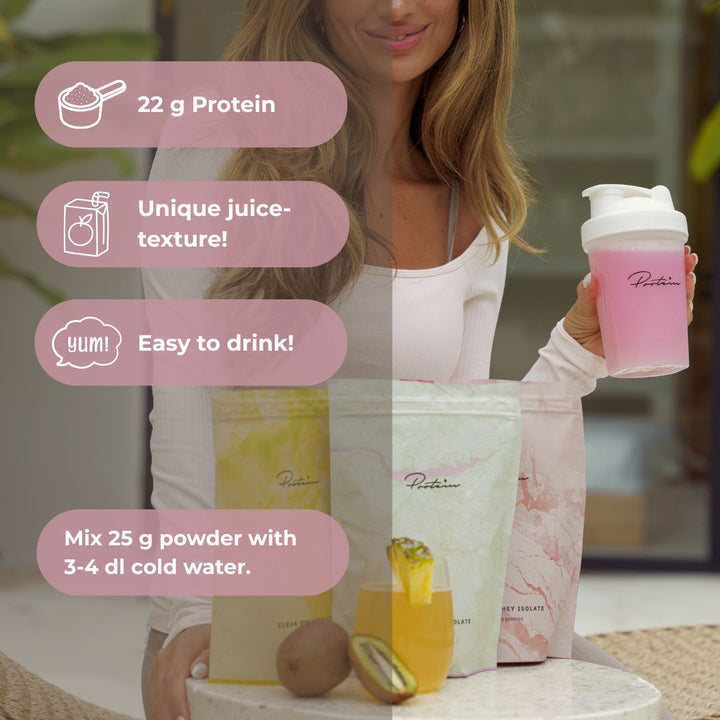 Klares Molkenproteinpulver